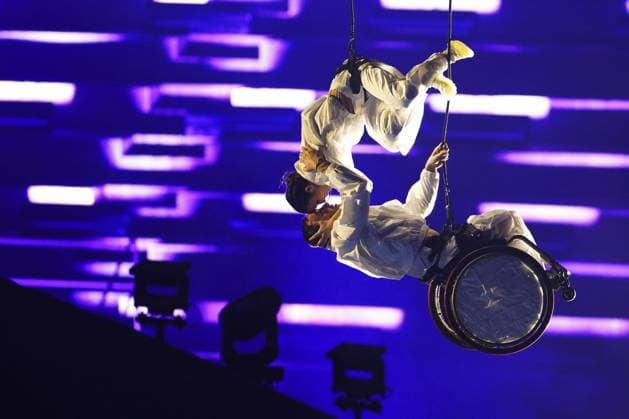 Milan Cortina Paralympics: Opening ceremony Performers take part in the opening ceremony of the Milan Cortina Paralympics at the Verona Arena, a Roman amphitheater in Verona, Italy, on March 6, 2026.  A14AA0005355695P