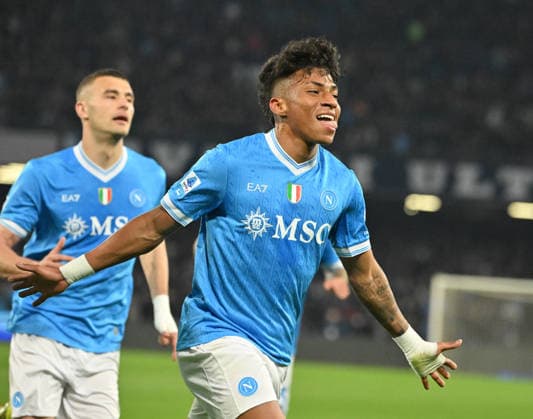 (260307) -- NAPLES, March 7, 2026 -- Napoli s Santos Alisson celebrates his goal during a Serie A football match between Napoli and Torino in Naples, Italy, March 6, 2026. (Photo by Xinhua) (SP)ITALY-NAPLES-FOOTBALL-SERIE A-NAPOLI VS TORINO AlbertoxLingria 