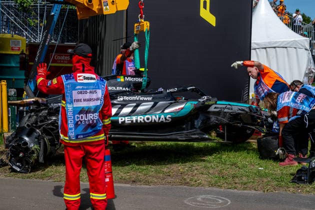 MELBOURNE, AUSTRALIA: Andrea Kimi Antonelli, racing for the Mercedes team during the 2026 Formula 1 Australian Grand Prix at the Albert Park Circuit in Melbourne, Australia