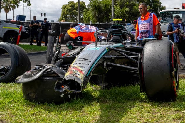 MELBOURNE, AUSTRALIA: Andrea Kimi Antonelli, racing for the Mercedes team during the 2026 Formula 1 Australian Grand Prix at the Albert Park Circuit in Melbourne, Australia