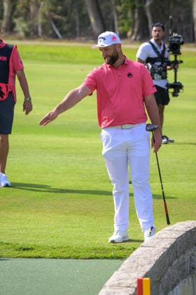 March 7, 2026, Hong Kong, Hong Kong Sar, China: Spains Jon Rahm is on the leaderboard despite loosing a ball on the 10th that hit the bridge and entered the water.. LIV Golf Hong Kong 2026 Hong Kong China - ZUMAr144 20260307_zap_r144_041 Copyright: xJaynexRussellx
