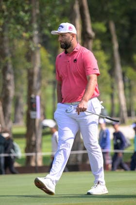 March 7, 2026, Hong Kong, Hong Kong Sar, China: Spains Jon Rahm is on the leaderboard despite loosing a ball on the 10th that hit the bridge and entered the water.. LIV Golf Hong Kong 2026 Hong Kong China - ZUMAr144 20260307_zap_r144_042 Copyright: xJaynexRussellx