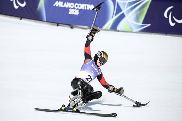 ITALY, VENETO - MARCH 7, 2026: Anna-Lena Forster of Germany competes in the women s downhill sit-skiing event during the 2026 Winter Paralympic Games on the Olympia delle Tofane of the Tofane Alpine Skiing Centre in Cortina d Ampezzo, Province of Belluno. Mikhail Tereshchenko TASS  89689325
