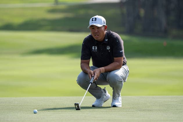 HONGKONG LIV-GOLF South Korean professional golfer, An Byeong-hun during a game in Fanling Golf Course where LIV Golf Hong Kong is being held in Hong Kong, March 7, 2026. NEXPHER Vernon Yuen HONG KONG