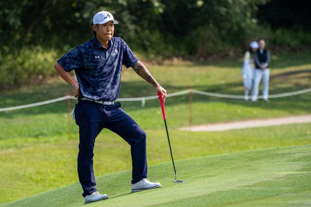 HONGKONG LIV-GOLF American professional golfer, Anthony Kim during a game in Fanling Golf Course where LIV Golf Hong Kong is being held in Hong Kong, March 7, 2026. NEXPHER Vernon Yuen HONG KONG