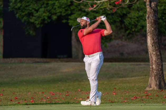 HONGKONG LIV-GOLF Spanish professional golfer, Jon Rahm during a game in Fanling Golf Course where LIV Golf Hong Kong is being held in Hong Kong, March 7, 2026. NEXPHER Vernon Yuen HONG KONG