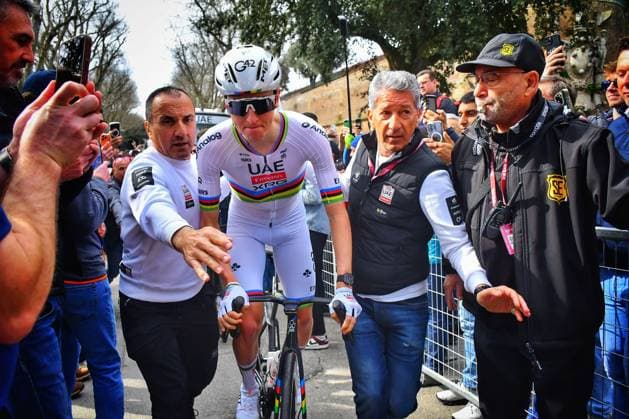 Tadej Poga?ar (SLO UAE TEAM EMIRATES XRG) during Strade Bianche 2026, Street Cycling race in Siena, Italy, March 07 2026  Copyright: xDavidexVaninetti IPAxSportx xipa-agency.netx xx IPA_72500974 IPA_Agency_IPA72500974