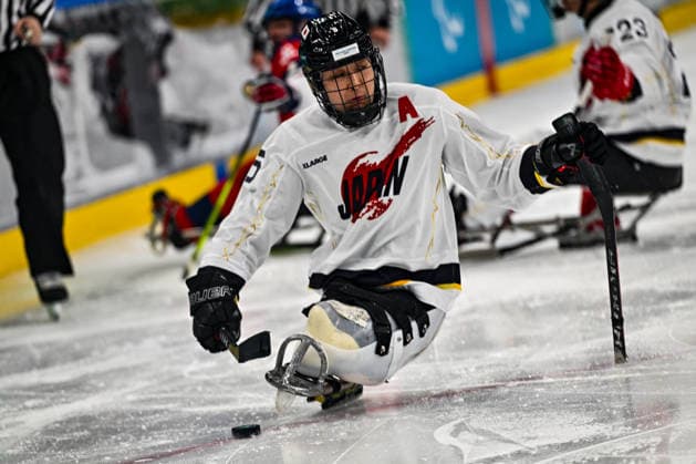 GIOCHI OLIMPICI - Olimpiadi Invernali Milano-Cortina 2026 - Paralympic Winter games, Winterspiele,Spiele, Summer games MILANO-CORTINA 2026 - Para Ice hockey, Eishockey - Czechia vs Japan Team Japan in action during the Paralympic Games Milano-Cortina 2026, Ice Hockey match between Czechia vs Japan on March 6, 2026 at Arena di Verona in Verona, Italy during Paralympic WINTER GAMES MILANO-CORTINA 2026 - Para ice hockey - Czechia vs Japan, Olympic Winter Games Milano-Cortina 2026 in Milano, Italy, March 07 2026 Cortina D Ampezzo Italy  Copyright: xIPAxSport ABACAx