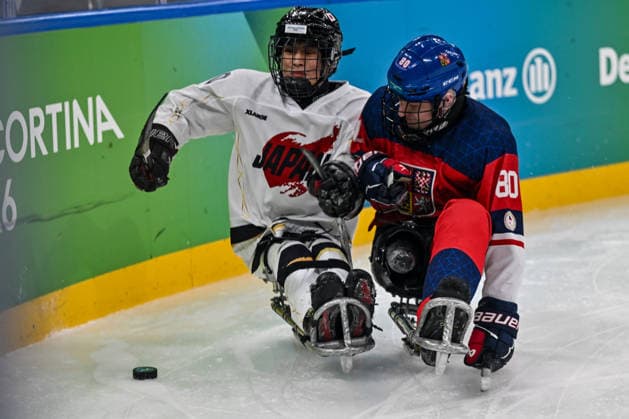 Team Japan in action during the Paralympic Games Milano-Cortina 2026, Ice hockey, Eishockey match between Czechia vs Japan on March 6, 2026 at Arena di Verona in Verona, Italy during Paralympic Winter games, Winterspiele,Spiele, Summer games MILANO-CORTINA 2026 - Para ice hockey - Czechia vs Japan, Olympic Winter Games Milano-Cortina 2026 in Milano, Italy, March 07 2026  Copyright: xAlessioxMarini IPAxSportx xipa-agency.netx xx IPA_72501271 IPA_Agency_IPA72501271