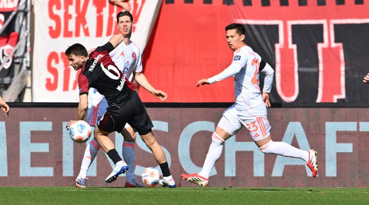 07 03 2026 Soccer Season 2025 2026 2 Soccer Bundesliga 25 Matchday 1 FC Nürnberg FCN Club Fortuna Düsseldorf F95 Sportfoto Zink xwoxzix DFL regulations prohibit any use of photographs as image sequences and or quasi video only for editorial use Adam Markhiev 6, 1 FC Nürnberg FCN Cedric Itten 13, Fortuna Düsseldorf F95 Shinta Appelkamp 23, Fortuna Düsseldorf F95