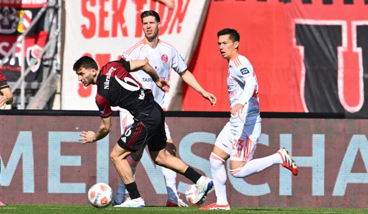 07 03 2026 Soccer Season 2025 2026 2 Soccer Bundesliga 25 Matchday 1 FC Nürnberg FCN Club Fortuna Düsseldorf F95 Sportfoto Zink xwoxzix DFL regulations prohibit any use of photographs as image sequences and or quasi video only for editorial use Adam Markhiev 6, 1 FC Nürnberg FCN Cedric Itten 13, Fortuna Düsseldorf F95 Shinta Appelkamp 23, Fortuna Düsseldorf F95