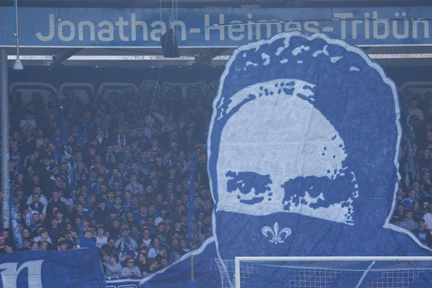 2026 03 07 xjfx 2 Bundesliga SV Darmstadt 98 Holstein Kiel v l , Choreography of the fans Fans, atmosphere, scarves, jerseys, emotions of the Darmstadt fans, Jonathan Heimes, Tribune DFL DFB REGULATIONS PROHIBIT ANY USE OF PHOTOGRAPHS as IMAGE SEQUENCES and or QUASI VIDEO Copyright: JoaquimxFerreira
