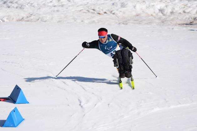 (260307) -- TESERO, March 7, 2026 -- Mao Zhongwu of China competes during the men s sprint sitting final of para biathon at the Milan-Cortina 2026 Paralympic Winter games, Winterspiele,Spiele, Summer games in Tesero, Italy, March 7, 2026. ) (SP)ITALY-TESERO-PARALYMPIC WINTER GAMES-PARA BIATHLON-MEN S SPRINT SITTING LianxZhen 