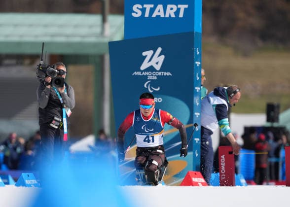 (260307) -- TESERO, March 7, 2026 -- Wang Tao of China competes during the men s sprint sitting final of para biathon at the Milan-Cortina 2026 Paralympic Winter games, Winterspiele,Spiele, Summer games in Tesero, Italy, March 7, 2026. ) (SP)ITALY-TESERO-PARALYMPIC WINTER GAMES-PARA BIATHLON-MEN S SPRINT SITTING HouxZhaokang 
