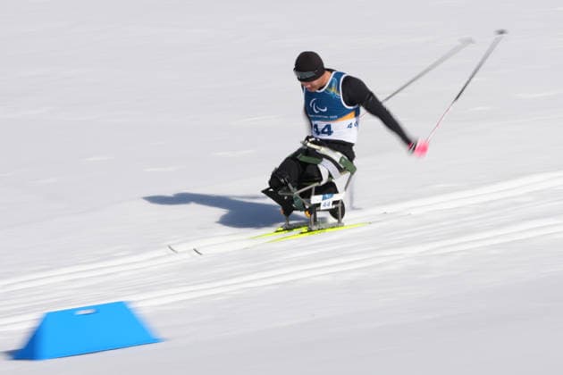 (260307) -- TESERO, March 7, 2026 -- Liu Zixu of China competes during the men s sprint sitting final of para biathon at the Milan-Cortina 2026 Paralympic Winter games, Winterspiele,Spiele, Summer games in Tesero, Italy, March 7, 2026. ) (SP)ITALY-TESERO-PARALYMPIC WINTER GAMES-PARA BIATHLON-MEN S SPRINT SITTING LianxZhen 