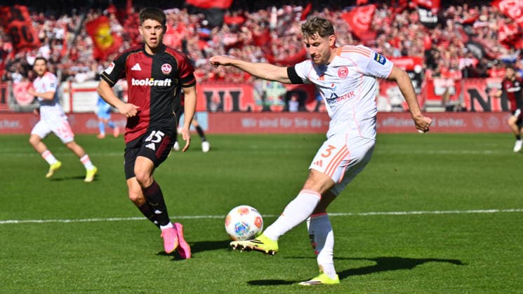 07 03 2026 Soccer Season 2025 2026 2 Soccer Bundesliga 25 Matchday 1 FC Nürnberg FCN Club Fortuna Düsseldorf F95 Sportfoto Zink xwoxzix DFL regulations prohibit any use of photographs as image sequences and or quasi video only for editorial use Finn Ole Becker 25, 1 FC Nürnberg FCN Christopher Lenz 3, Fortuna Düsseldorf F95