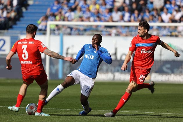 07 03 2026, xtvx, Soccer 2 Bundesliga, SV Darmstadt 98 Holstein Kiel v l Marco Komenda Holstein Kiel Merveille Papela SV Darmstadt 98 DFL DFB REGULATIONS PROHIBIT ANY USE OF PHOTOGRAPHS as IMAGE SEQUENCES and or QUASI VIDEO Darmstadt