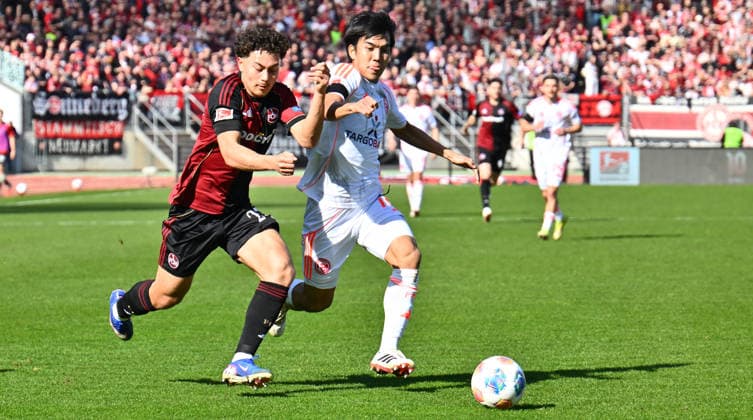 07 03 2026 Soccer Season 2025 2026 2 Soccer Bundesliga 25 Matchday 1 FC Nürnberg FCN Club Fortuna Düsseldorf F95 Sportfoto Zink xwoxzix DFL regulations prohibit any use of photographs as image sequences and or quasi video only for editorial use Justin von der Hitz 27, 1 FC Nürnberg FCN Satoshi Tanaka 16, Fortuna Düsseldorf F95