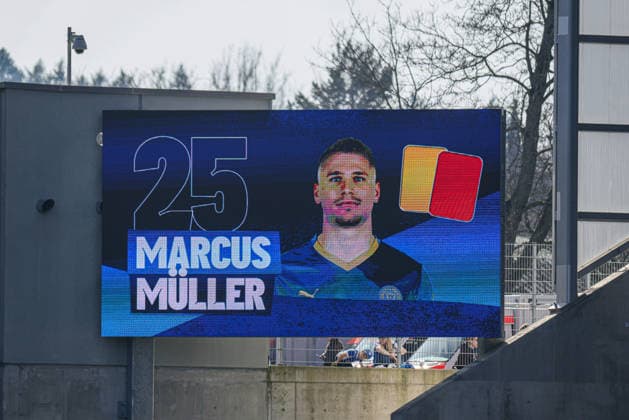 07 03 2026, xhettx, Soccer 2 Bundesliga, SV Darmstadt 98 Holstein Kiel v l Marcus Müller KSV Holstein Kiel, 25 must go down with yellow red DFL DFB REGULATIONS PROHIBIT ANY USE OF PHOTOGRAPHS as IMAGE SEQUENCES and or QUASI VIDEO