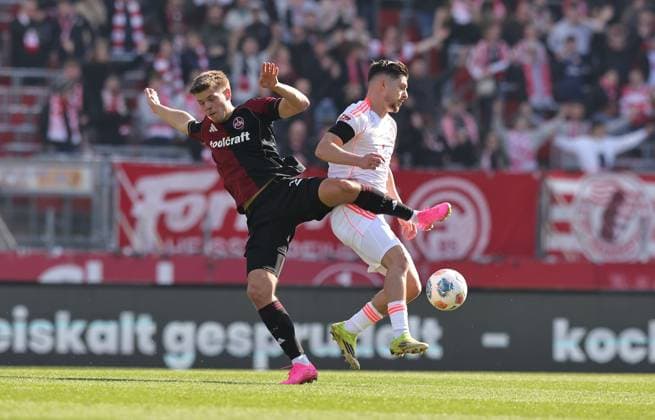 07 03 2026 Soccer Season 2025 2026 2 Soccer Bundesliga 25 Matchday 1 FC Nürnberg FCN Club Fortuna Düsseldorf F95 Sportfoto Zink DaMa xdaxmax DFL regulations prohibit any use of photographs as image sequences and or quasi video only for editorial use Finn Ole Becker 25, 1 FC Nürnberg FCN Florent Muslija 24, Fortuna Düsseldorf F95