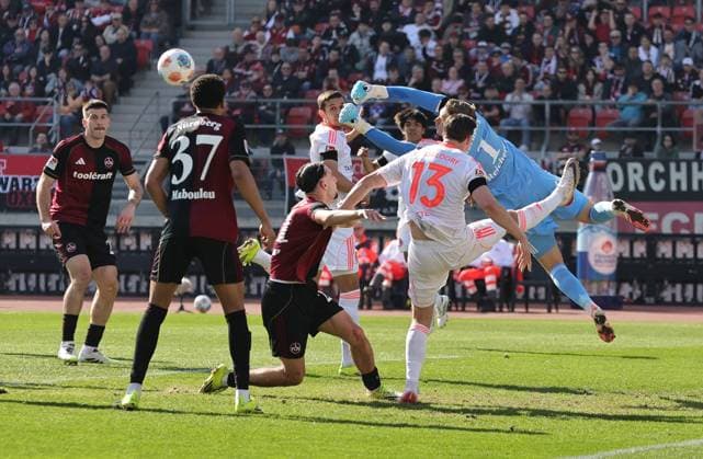 07 03 2026 Soccer Season 2025 2026 2 Soccer Bundesliga 25 Matchday 1 FC Nürnberg FCN Club Fortuna Düsseldorf F95 Sportfoto Zink DaMa xdaxmax DFL regulations prohibit any use of photographs as image sequences and or quasi video only for editorial use Jan Reichert 1, 1 FC Nürnberg FCN faustet Ball weg
