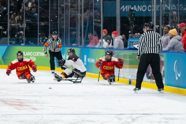 Para Ice hockey, Eishockey - Millano Cortina 2026 Winter Paralympics: Day 1 Para Ice Hockey - Milano Cortina 2026 Winter Paralympics: Day 1 MILANO SANTAGIULIA ICE HOCKEY ARENA MILANO, ITALY - MARCH 7: Preliminary Round - Group A China - Germany Team Para Ice Hockey Germany is playing China on March 7 at the Milano Santagiulia Ice Hockey Arena at day 1 of the Milano Cortina 2026 Winter Paralympics. (Photo by RALF KUCKUCK) Copyright 2026 Ralf Kuckuck