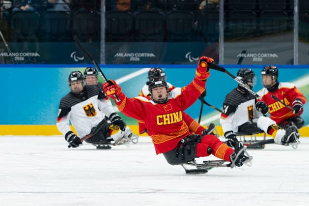 Para Ice hockey, Eishockey - Millano Cortina 2026 Winter Paralympics: Day 1 Para Ice Hockey - Milano Cortina 2026 Winter Paralympics: Day 1 MILANO SANTAGIULIA ICE HOCKEY ARENA MILANO, ITALY - MARCH 7: Preliminary Round - Group A China - Germany Team Para Ice Hockey Germany is playing China on March 7 at the Milano Santagiulia Ice Hockey Arena at day 1 of the Milano Cortina 2026 Winter Paralympics. (Photo by RALF KUCKUCK) Copyright 2026 Ralf Kuckuck