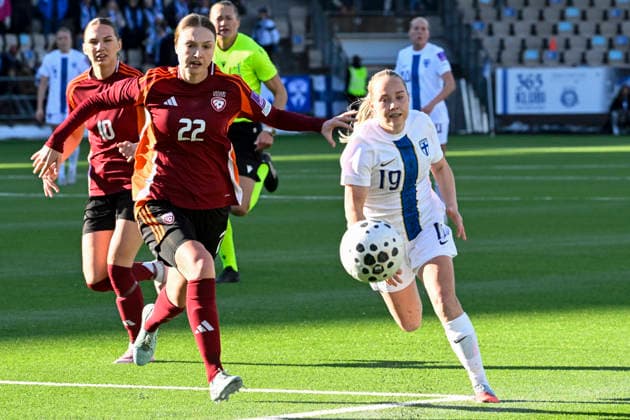 Football, Women, World Cup Quali, Finland - Latvia