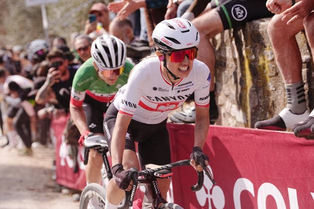 head of the race during the Strade Bianche Woman Elite (White Roads) a 133 km one day race from and to Siena (Tuscany), Italy - Saturday March 7, 2025 - - cycling  Copyright: xMarcoxAlpozzi xLaPressex