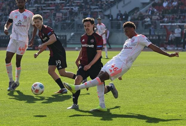 07 03 2026 Soccer Season 2025 2026 2 Soccer Bundesliga 25 Matchday 1 FC Nürnberg FCN Club Fortuna Düsseldorf F95 Sportfoto Zink DaMa xdaxmax DFL regulations prohibit any use of photographs as image sequences and or quasi video only for editorial use Tom Baack 5, 1 FC Nürnberg FCN Klaus Sima Suso 46, Fortuna Düsseldorf F95