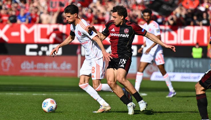 07 03 2026 Soccer Season 2025 2026 2 Soccer Bundesliga 25 Matchday 1 FC Nürnberg FCN Club Fortuna Düsseldorf F95 Sportfoto Zink xwoxzix DFL regulations prohibit any use of photographs as image sequences and or quasi video only for editorial use Anouar El Azzouzi 8, Fortuna Düsseldorf F95 Rafael Lubach 18, 1 FC Nürnberg FCN