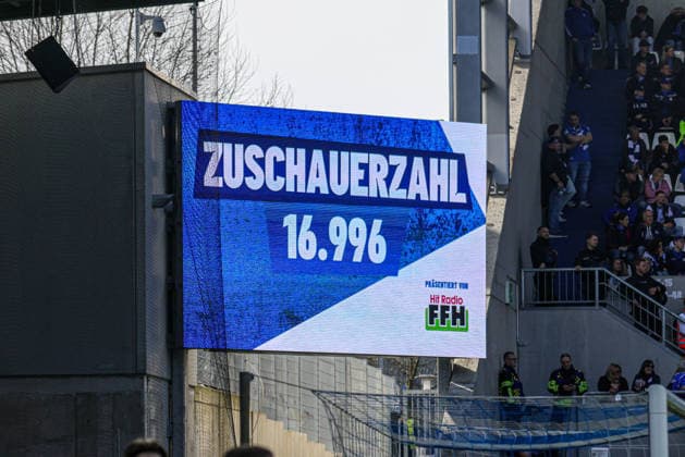 07 03 2026, xhettx, Fußball 2 Bundesliga, SV Darmstadt 98 Holstein Kiel v l Zuschauerzahlen DFL DFB REGULATIONS PROHIBIT ANY USE OF PHOTOGRAPHS as IMAGE SEQUENCES and or QUASI VIDEO