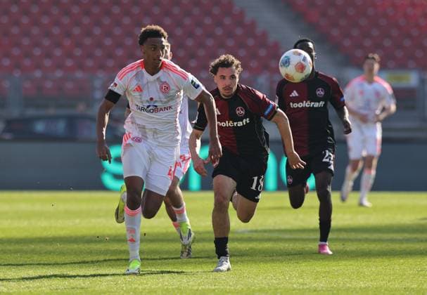 07 03 2026 Soccer Season 2025 2026 2 Soccer Bundesliga 25 Matchday 1 FC Nürnberg FCN Club Fortuna Düsseldorf F95 Sportfoto Zink DaMa xdaxmax DFL regulations prohibit any use of photographs as image sequences and or quasi video only for editorial use Klaus Sima Suso 46, Fortuna Düsseldorf F95 Rafael Lubach 18, 1 FC Nürnberg FCN