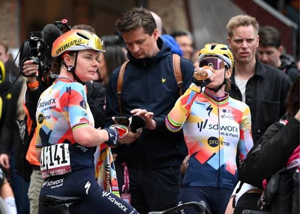 Belgian Lotte Kopecky of SD Worx-Protime pictured during the women elite Strade Bianche one day cycling race, 133km from and to Siena, Italy, on Saturday 07 March 2026. ELIASxROM  x166740386x
