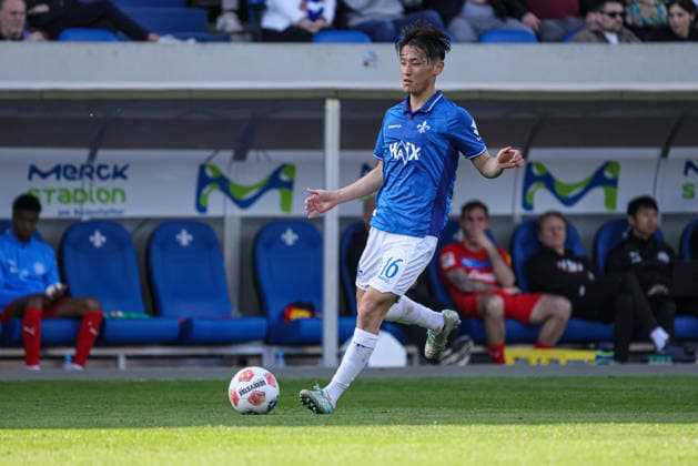 07 03 2026, xhettx, Soccer 2 Bundesliga, SV Darmstadt 98 Holstein Kiel v l Hiroki Akiyama SV Darmstadt 98, 16 DFL DFB REGULATIONS PROHIBIT ANY USE OF PHOTOGRAPHS as IMAGE SEQUENCES and or QUASI VIDEO