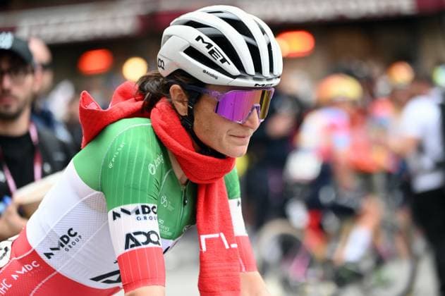 Italian Elisa Longo Borghini of UAE Team ADQ pictured after the women elite Strade Bianche one day cycling race, 133km from and to Siena, Italy, on Saturday 07 March 2026. ELIASxROM  x166740703x
