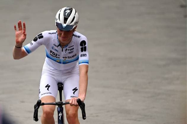 Dutch Demi Vollering of FDJ United SUEZ pictured after the women elite Strade Bianche one day cycling race, 133km from and to Siena, Italy, on Saturday 07 March 2026. ELIASxROM  x166740714x