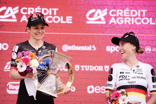 CHABBEY Elise of FDJ UNITED - SUEZ team winner of the Strade Bianche Woman Elite (White Roads) a 133 km one day race from and to Siena - Tuscany,- Saturday March 7, 2025, Italy. - cycling  Copyright: xMarcoxAlpozzi xLaPressex