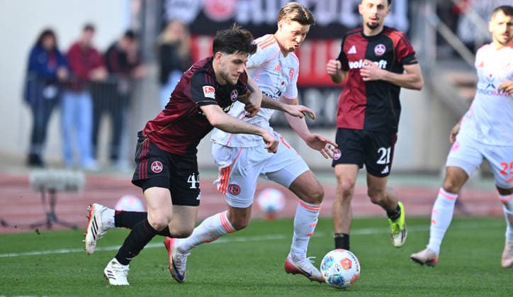 07 03 2026 Soccer Season 2025 2026 2 Soccer Bundesliga 25 Matchday 1 FC Nürnberg FCN Club Fortuna Düsseldorf F95 Sportfoto Zink xwoxzix DFL regulations prohibit any use of photographs as image sequences and or quasi video only for editorial use Styopa Mkrtchyan 44, 1 FC Nürnberg FCN Cedric Itten 13, Fortuna Düsseldorf F95