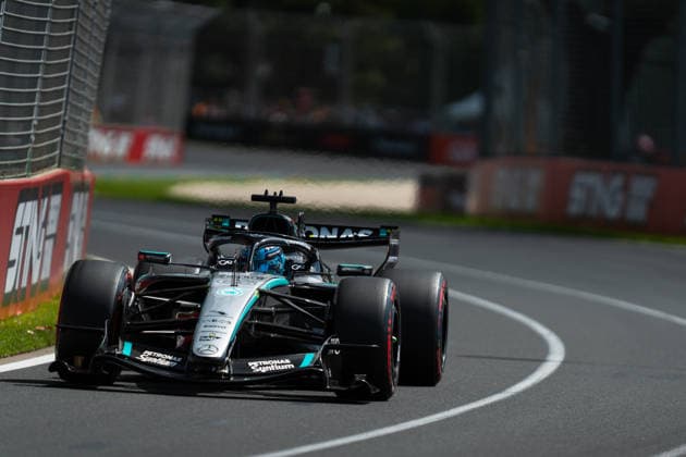 Formula 1 Qatar Airways Australian Grand Prix 2026 Levi Erb OVERTAKE MAXPPP - Melbourne 07 03 2026 63 RUSSELL George (gbr), Mercedes-AMG PETRONAS Formula One Team, action at the Formula 1 Qatar Airways Australian Grand Prix 2026, the 1st round of the 2026 FIA Formula 1 World Championship, WM, Weltmeisterschaft at the Albert Park Circuit in Melbourne, Australia, from 5 to 8 March 2026 Melbourne Albert Park Circuit Australia  Copyright: xOVERTAKE MAXPPPxLevixErbx OVT202603079987 OVT202603079987