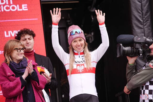 Katarzyna Niewiadoma (Canyon SRAM zondacrypto) during the Strade Bianche Woman Elite (White Roads) a 133 km one day race from and to Siena - Tuscany,- Saturday March 7, 2025, Italy. - cycling  Copyright: xMarcoxAlpozzi xLaPressex