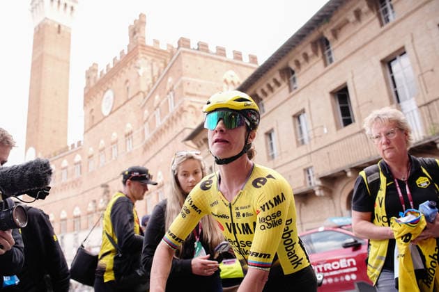 Marianne Vos after during the Strade Bianche Woman Elite (White Roads) a 133 km one day race from and to Siena - Tuscany,- Saturday March 7, 2025, Italy. - cycling  Copyright: xMarcoxAlpozzi xLaPressex