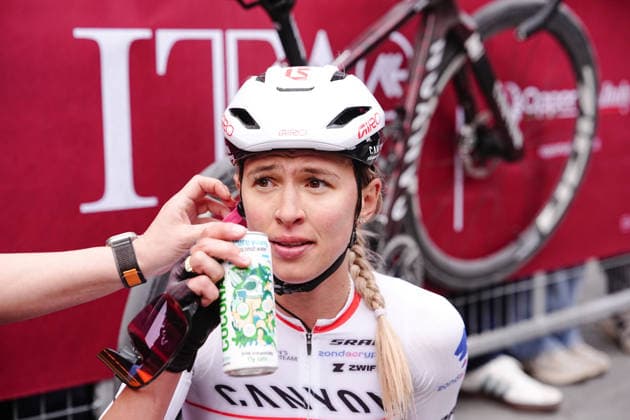 Katarzyna Niewiadoma (Canyon SRAM zondacrypto) during the Strade Bianche Woman Elite (White Roads) a 133 km one day race from and to Siena - Tuscany,- Saturday March 7, 2025, Italy. - cycling  Copyright: xMarcoxAlpozzi xLaPressex