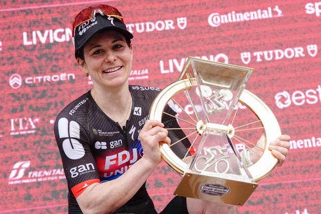 CHABBEY Elise of FDJ UNITED - SUEZ team winner of the Strade Bianche Woman Elite (White Roads) a 133 km one day race from and to Siena - Tuscany,- Saturday March 7, 2025, Italy. - cycling  Copyright: xMarcoxAlpozzi xLaPressex