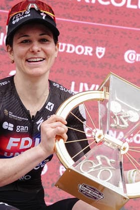 CHABBEY Elise of FDJ UNITED - SUEZ team winner of the Strade Bianche Woman Elite (White Roads) a 133 km one day race from and to Siena - Tuscany,- Saturday March 7, 2025, Italy. - cycling  Copyright: xMarcoxAlpozzi xLaPressex