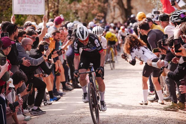 Elise Chabbey (FDJ United - Suez) climbig Tolfe during the Strade Bianche Woman Elite (White Roads) a 133 km one day race from and to Siena - Tuscany,- Saturday March 7, 2025, Italy. - cycling  Copyright: xMarcoxAlpozzi xLaPressex