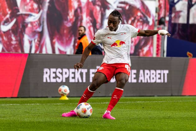 GER, Bundesliga, RB Leipzig FC Augsburg 07 03 2026, Red Bull Arena, Leipzig, GER, Bundesliga, RB Leipzig FC Augsburg Yan Diomande RB Leipzig 49 single action action Â nordphotoxGmbHxx xAlexanderxTrienitz nph00051