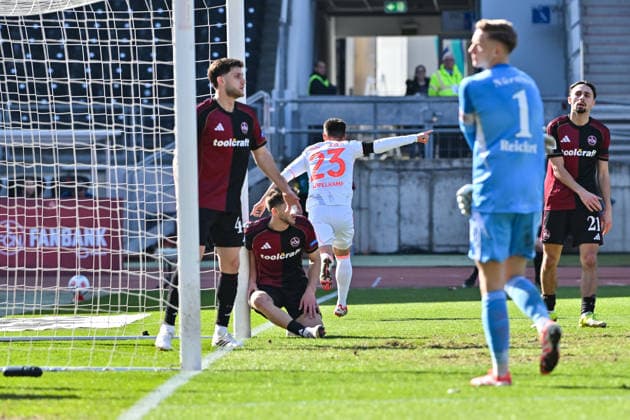 2 Bundesliga 1 FC Nuremberg Fortuna Düsseldorf 07 03 2026 NUREMBERG, GERMANY 07 MARCH Düsseldorfers cheer after Shinta APPELKAMP Fortuna Düsseldorf 23 scores to make it 0 1 during the match between 1 FC Nuremberg and Fortuna Düsseldorf on matchday 25 of the 2 Bundesliga at Max Morlock Stadium DFL REGULATIONS PROHIBIT ANY USE OF PHOTOGRAPHS AS IMAGE SEQUENCES AND OR QUASI VIDEO Copyright: xBEAUTIFULxSPORTS Goldbergx