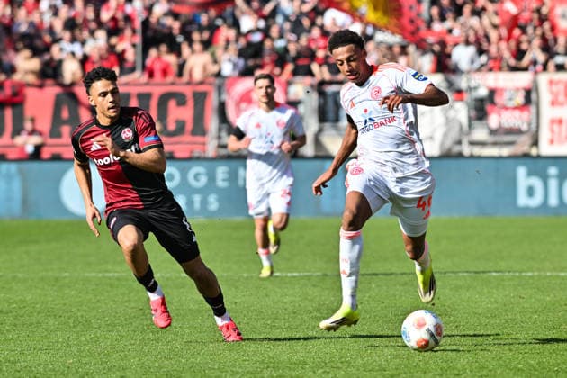 2 Bundesliga 1 FC Nuremberg Fortuna Düsseldorf 07 03 2026 NUREMBERG, GERMANY 07 MARCH in the duel Semir TELALOVIC 1 FC Nuremberg 9 and Sima SUSO Fortuna Düsseldorf 46 during the match between 1 FC Nuremberg and Fortuna Düsseldorf on matchday 25 of Bundesliga 2 at Max Morlock Stadion DFL REGULATIONS PROHIBIT ANY USE OF PHOTOGRAPHS AS IMAGE SEQUENCES AND OR QUASI VIDEO Copyright: xBEAUTIFULxSPORTS Goldbergx