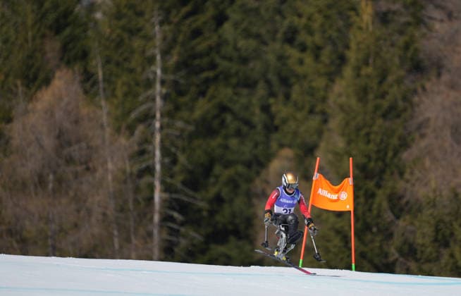 (260307) -- CORTINA D AMPEZZO, March 7, 2026 -- Anna-Lena Forster of Germany competes during the para alpine skiing women s downhill sitting match at the Milan-Cortina 2026 Paralympic Winter games, Winterspiele,Spiele, Summer games in Cortina D ampezzo, Italy, March 7, 2026. ) (SP)ITALY-CORTINA D AMPEZZO-PARALYMPIC WINTER GAMES-PARA ALPINE SKIING-WOMEN S DOWNHILL-SITTING WangxKaiyan 